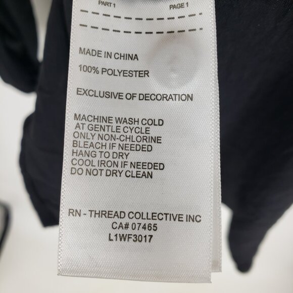 3/$25 Laundry by Shelli Segal Button Down Camp Shirt Top L Womens Collared Black - Picture 8 of 8